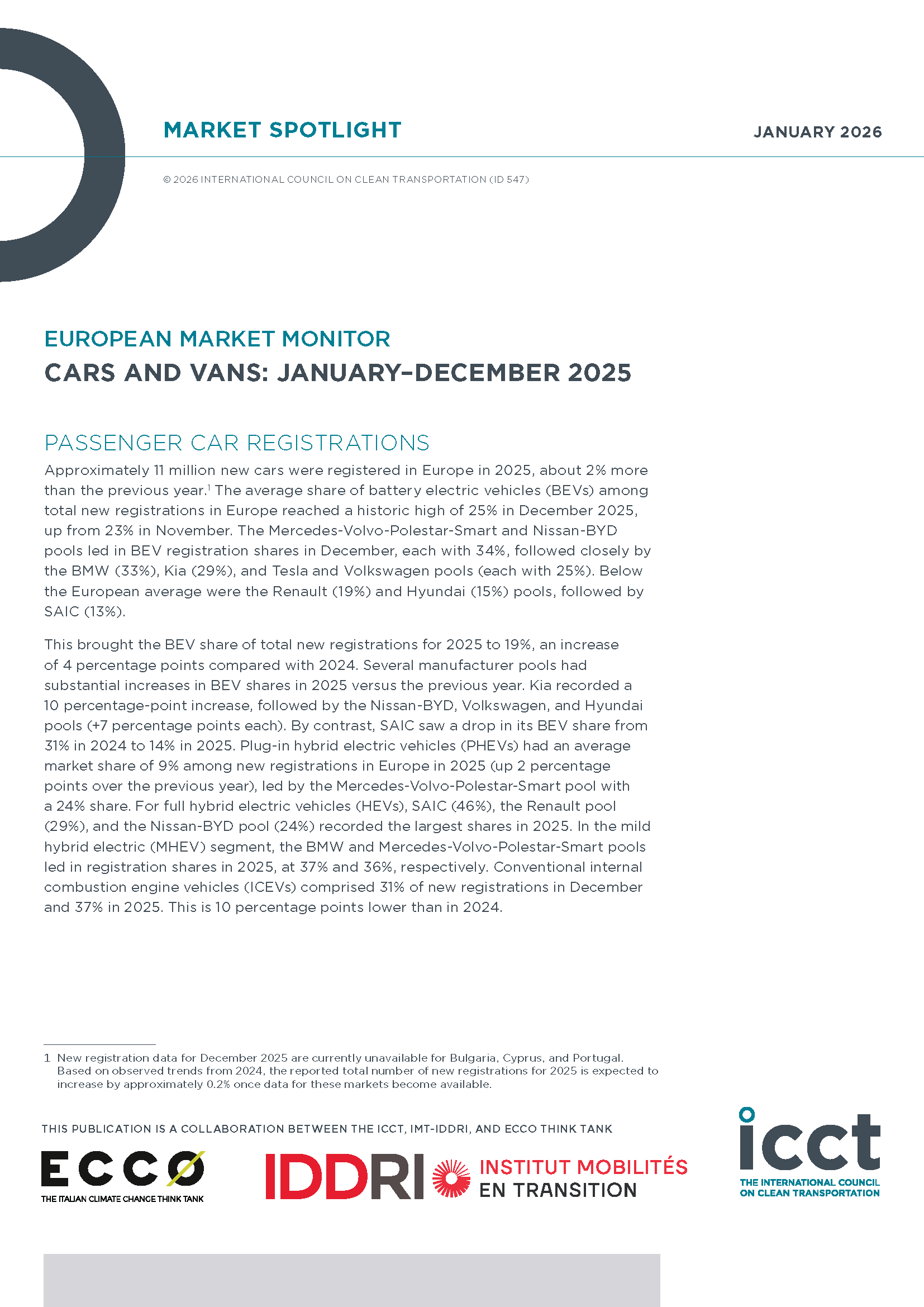 欧洲市场观察：2025年乘用车与厢式货车市场及零排放转型进展